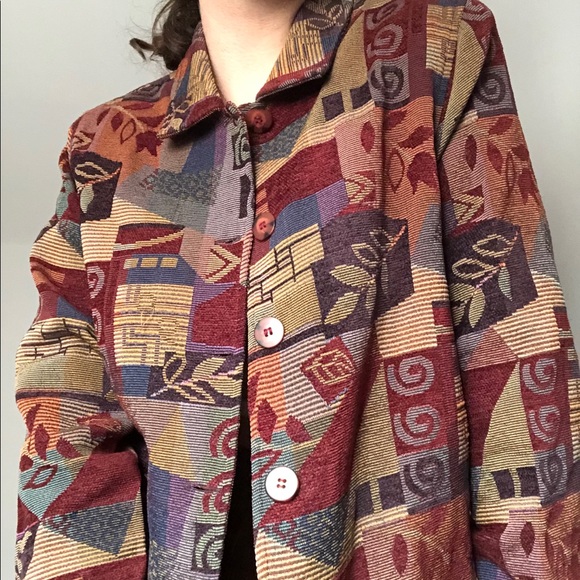 pattered textured blazer from Dana Kay - Picture 2 of 4